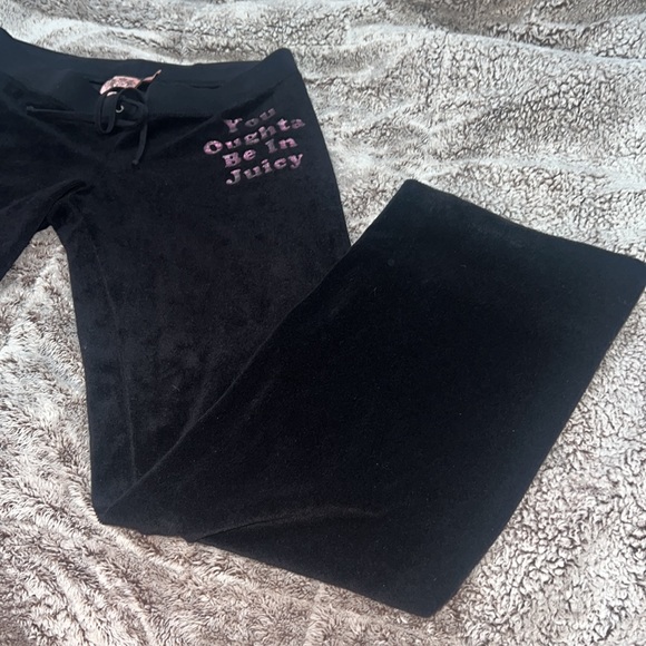 AUTHENTIC vintage juicy couture Terrycloth wide leg pants and zipper hoodie set - Picture 11 of 12